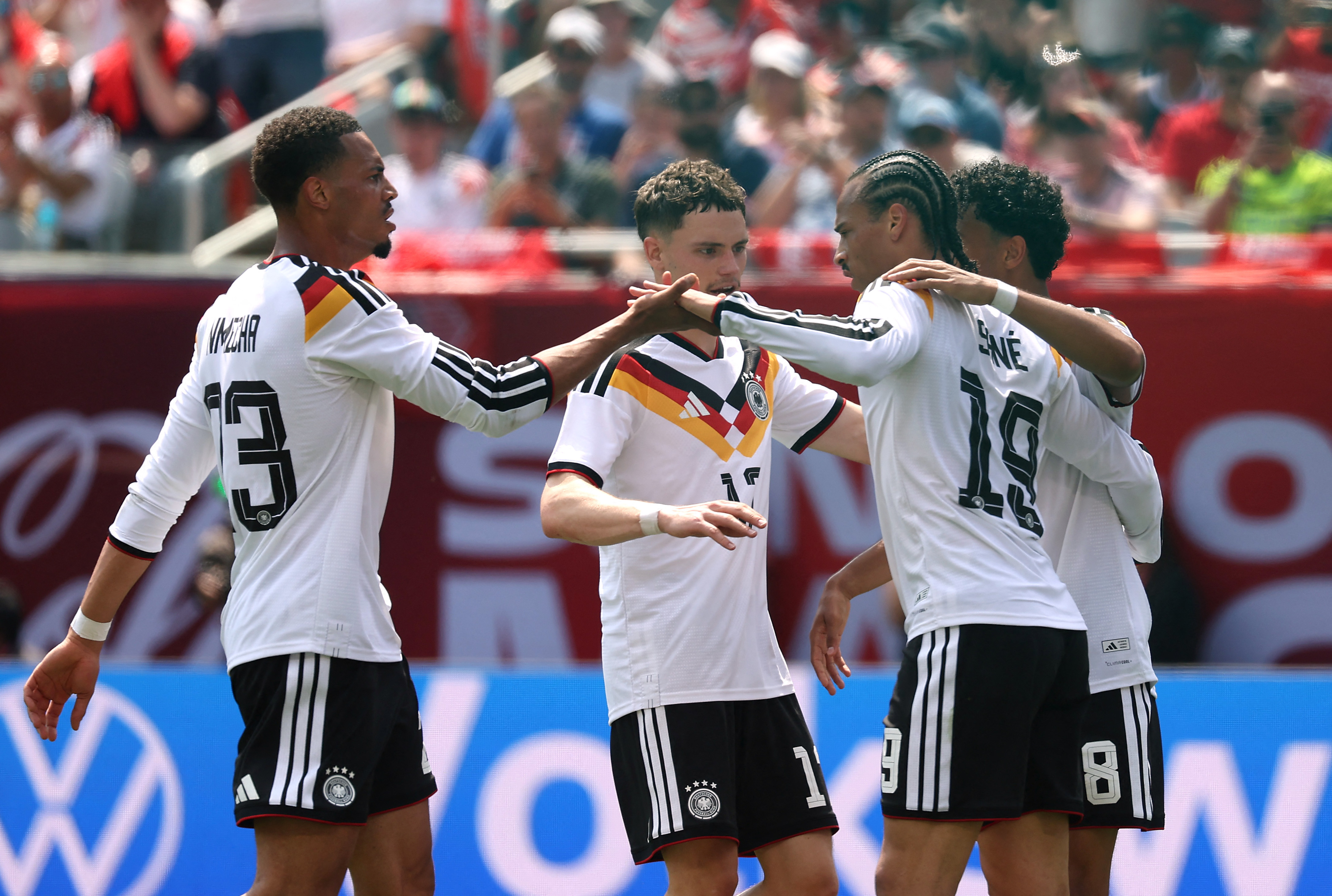 Jugadores de la selección de Alemania durante de un partido amistoso ante Estados Unidos